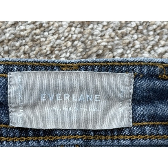 Everlane‎ Jeans Womens 28 Blue Way High Skinny Distressed Organic Stretch Denim - Picture 4 of 10
